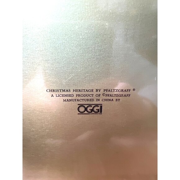 Set Of 2 Christmas Heritage By Pfaltzgraff Holiday Tins With Tree Green & White - Picture 5 of 11